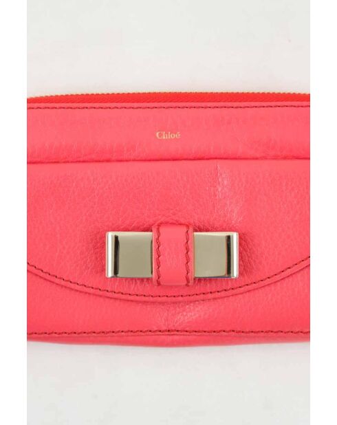 Rosafarbene Lederbrieftaschen - 20x11 cm - Sehr guter Zustand