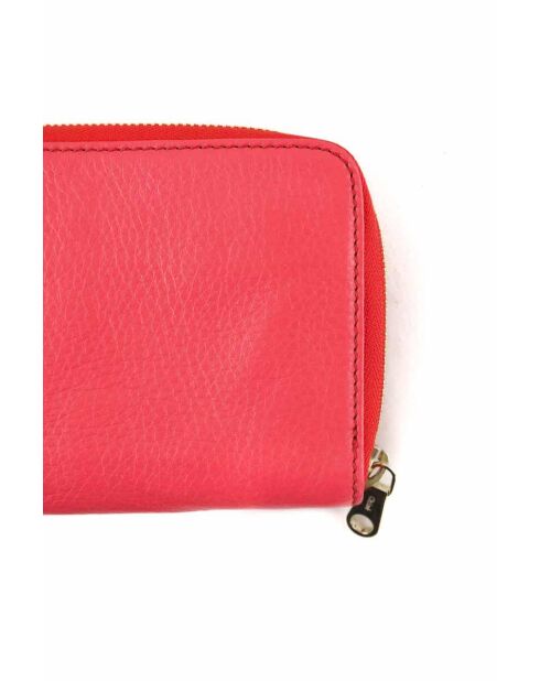 Rosafarbene Lederbrieftaschen - 20x11 cm - Sehr guter Zustand