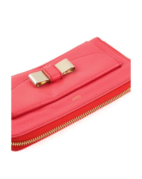 Rosafarbene Lederbrieftaschen - 20x11 cm - Sehr guter Zustand