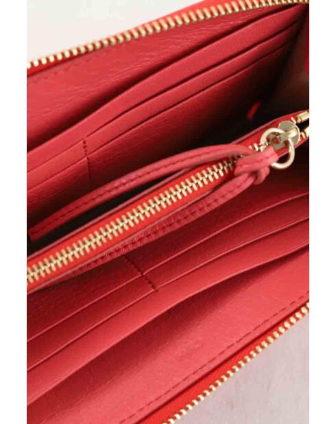 Rosafarbene Lederbrieftaschen - 20x11 cm - Sehr guter Zustand