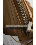 Beigefarbene Lacklederhandtaschen - 32x10x29 cm - Sehr guter Zustand