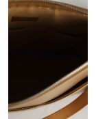 Beigefarbene Lacklederhandtaschen - 32x10x29 cm - Sehr guter Zustand