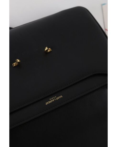 Bolsos de piel negra - 23x3x18 cm - En buen estado