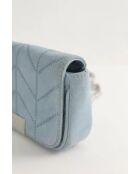 Bolsos de gamuza azul - 17x4,5x11 cm - En muy buen estado