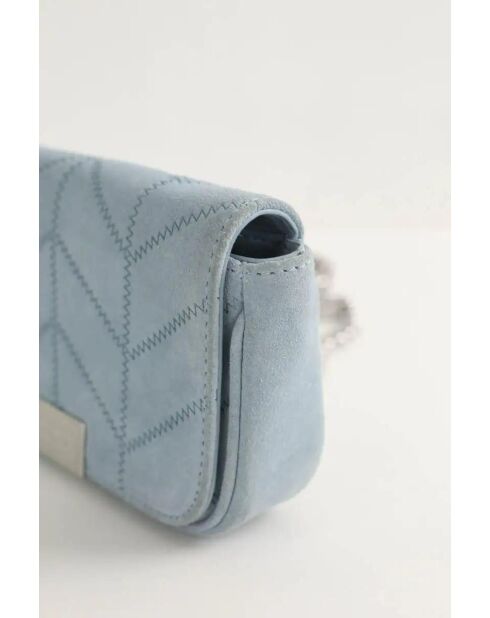 Bolsos de gamuza azul - 17x4,5x11 cm - En muy buen estado