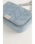 Bolsos de gamuza azul - 17x4,5x11 cm - En muy buen estado