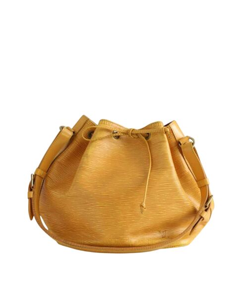 Gele leren handtassen - 38x26x19 cm - Goede conditie