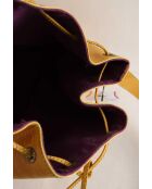 Gele leren handtassen - 38x26x19 cm - Goede conditie