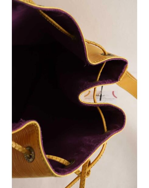 Gele leren handtassen - 38x26x19 cm - Goede conditie