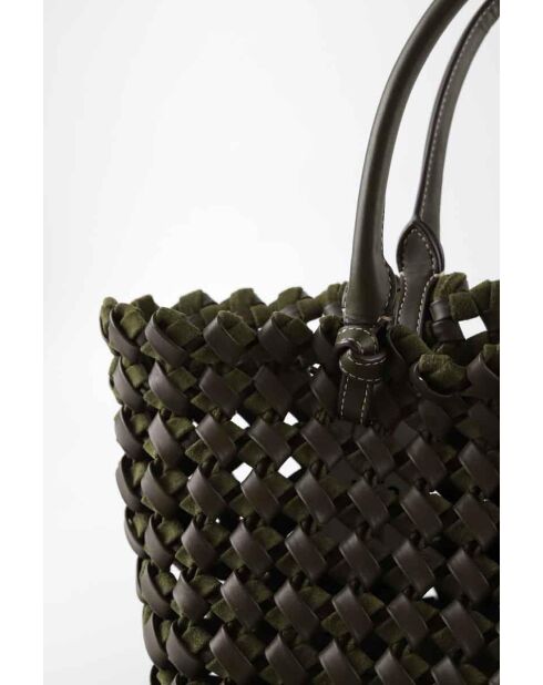 Bolsos de piel caqui - 49x23x17 cm - Muy buen estado