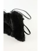 Schwarze Handtaschen aus Kunstfell - 32x16x3 cm - Sehr guter Zustand