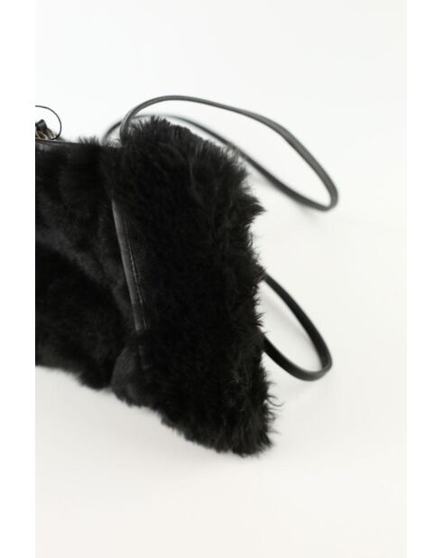 Schwarze Handtaschen aus Kunstfell - 32x16x3 cm - Sehr guter Zustand