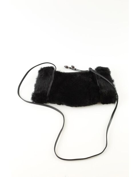 Schwarze Handtaschen aus Kunstfell - 32x16x3 cm - Sehr guter Zustand