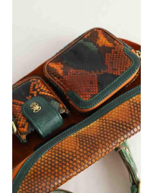 Marsupi in pelle marrone - 27x6x16 cm - Buone condizioni