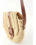 Beigefarbene Korbhandtaschen - 29x10x22 cm - Guter Zustand