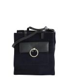 Bolsos de gamuza azul marino - 29x14x33 cm - En muy buen estado