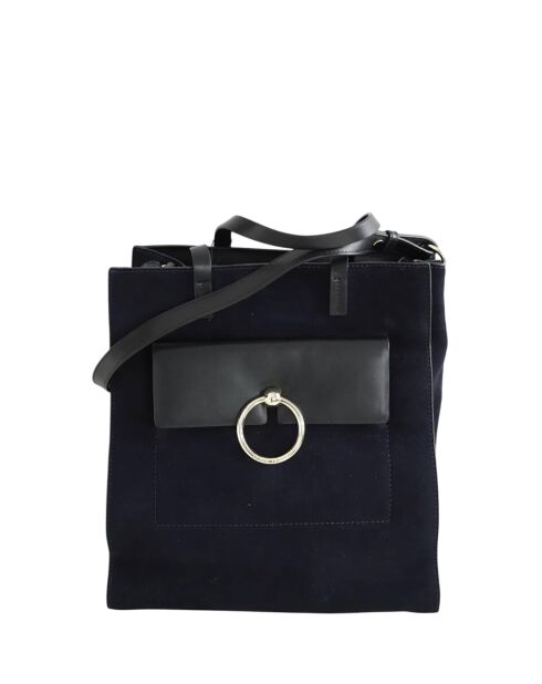 Bolsos de gamuza azul marino - 29x14x33 cm - En muy buen estado