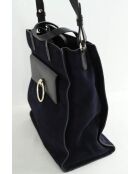 Bolsos de gamuza azul marino - 29x14x33 cm - En muy buen estado