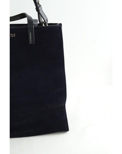 Bolsos de gamuza azul marino - 29x14x33 cm - En muy buen estado