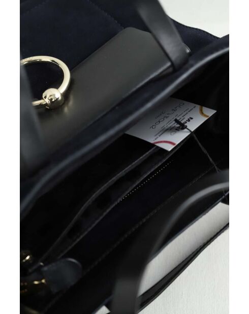 Bolsos de gamuza azul marino - 29x14x33 cm - En muy buen estado