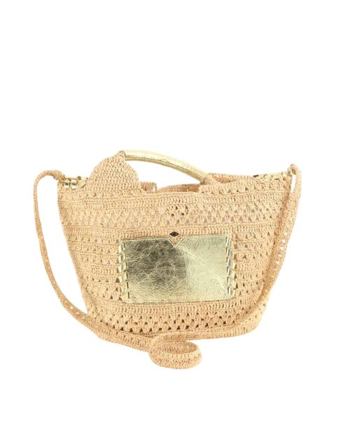 Ecrufarbene Korbhandtaschen - 37x13x27 cm - Guter Zustand