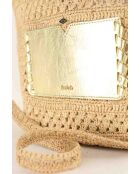 Ecrufarbene Korbhandtaschen - 37x13x27 cm - Guter Zustand