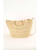 Ecrufarbene Korbhandtaschen - 37x13x27 cm - Guter Zustand