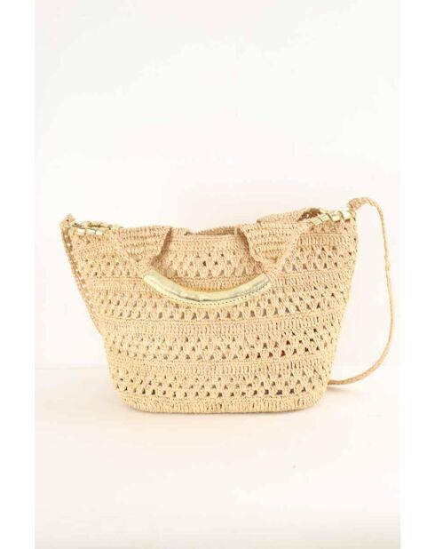 Ecrufarbene Korbhandtaschen - 37x13x27 cm - Guter Zustand