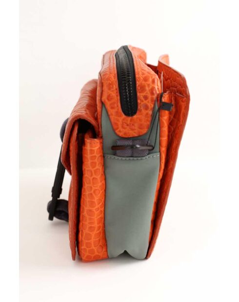 Sacs en cuir orange - 28x7x20 cm - Très bon état