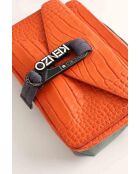 Sacs en cuir orange - 28x7x20 cm - Très bon état