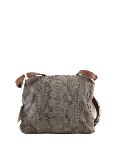 Exotische graue Lederhandtaschen - 20x15 cm - Sehr guter Zustand