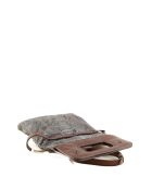 Exotische graue Lederhandtaschen - 20x15 cm - Sehr guter Zustand