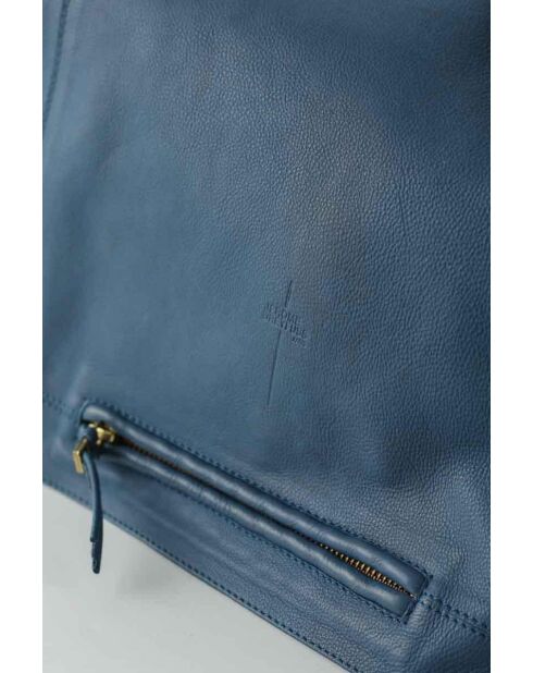 Bolsos de piel azul - 33x8x26 cm - En buen estado