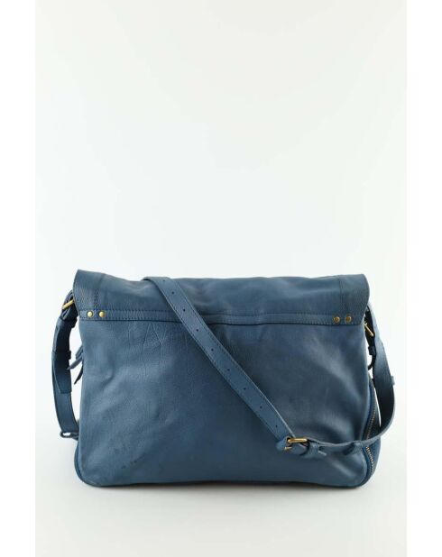 Bolsos de piel azul - 33x8x26 cm - En buen estado