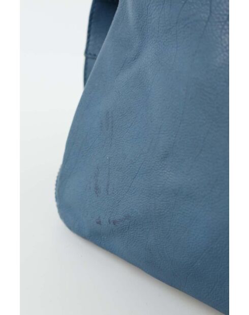 Bolsos de piel azul - 33x8x26 cm - En buen estado