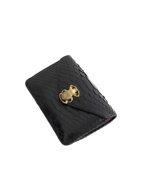 Exotische schwarze Lederbrieftaschen - Guter Zustand