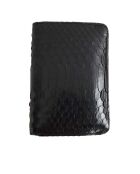 Exotische schwarze Lederbrieftaschen - Guter Zustand