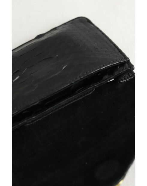 Exotische schwarze Lederbrieftaschen - Guter Zustand