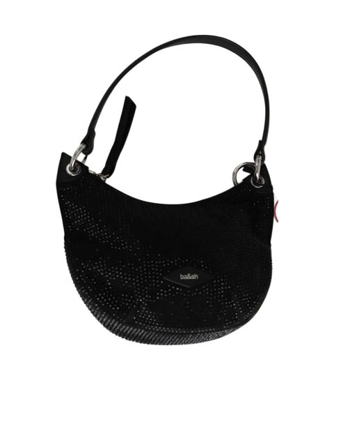 Bolsos negros con purpurina - 23,5x4,5x18 cm - Muy buen estado