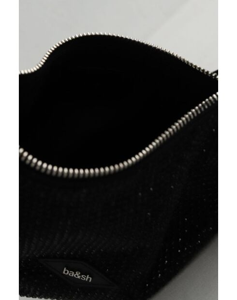 Bolsos negros con purpurina - 23,5x4,5x18 cm - Muy buen estado