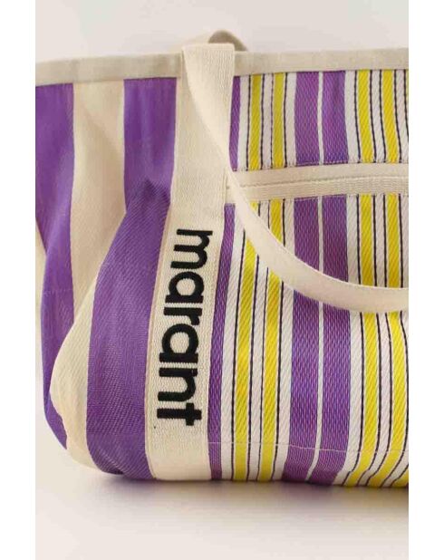 Handtassen van paarse stof - 41x15x40 cm - Zeer goede staat