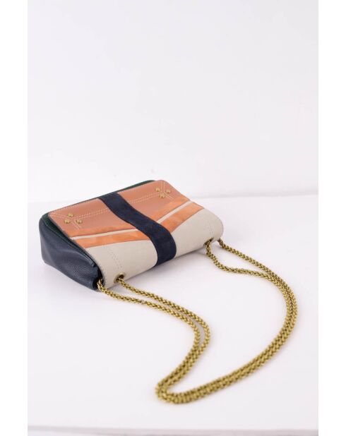 Veelkleurige leren handtassen - 20x10x15 cm - Goede conditie