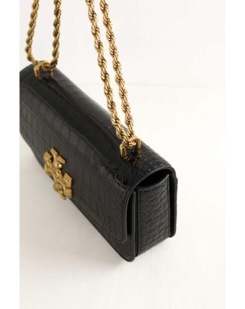 Schwarze exotische Lederhandtaschen - 24x5,5x12 cm - Sehr guter Zustand