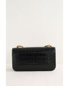 Schwarze exotische Lederhandtaschen - 24x5,5x12 cm - Sehr guter Zustand