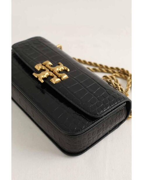 Schwarze exotische Lederhandtaschen - 24x5,5x12 cm - Sehr guter Zustand