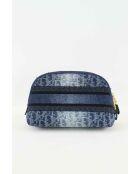 Blauwe katoenen reistassen - 23x8x13 cm - Zeer goede staat