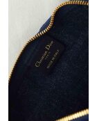 Blauwe katoenen reistassen - 23x8x13 cm - Zeer goede staat