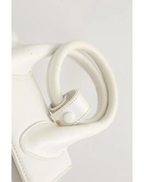 Bolsos de piel blanca - 18x7x14 cm - En muy buen estado