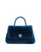 Bolsos de piel azul - 25 x 11 x 18 cm - Nunca usados con etiqueta