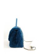 Bolsos de piel azul - 25 x 11 x 18 cm - Nunca usados con etiqueta